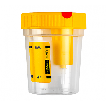Urintainer s aspiracijskim sustavom za vakumske epruvete | žuti čep | 120 ml | pojedinačno pakiran | sterilan