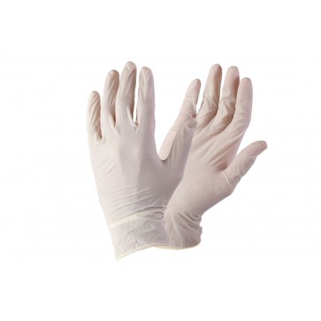 Medicinske lateks rukavice blago napudrane | bijele | jednokratne | pakiranje 100 komada | L veličina