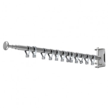 Teleskopski zidni paravan s bijlom PVC zavjesom | 85 cm - 250 cm