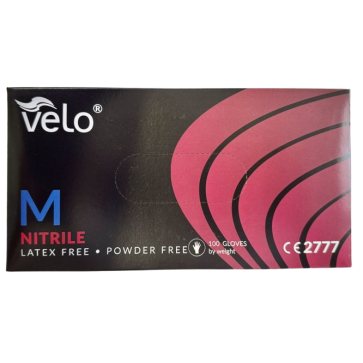 Velo crne nitrilne rukavice bez pudera | M