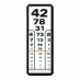 Tablica za ispitivanje vida, pleksi, Kettesy, 3m brojke/slova 