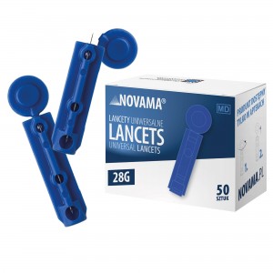 NOVAMA univerzalne jednokratne lancete 28G, 50 kom.