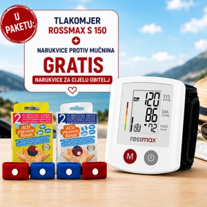 Rossmax S 150 tlakomjer + GRATIS narukvice protiv mučnine za odrasle i djecu