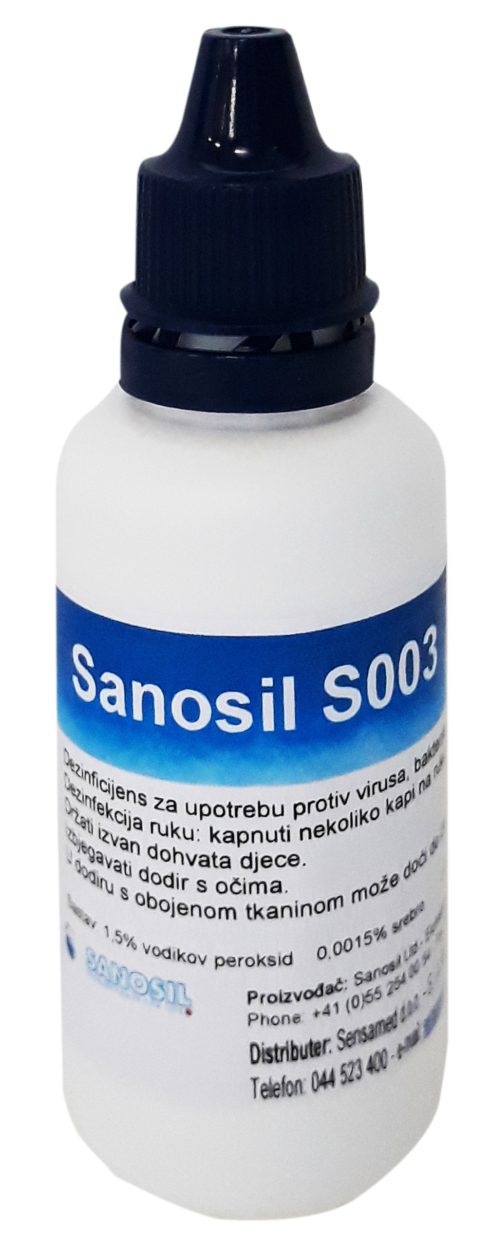 Sanosil S003 sredstvo za dezinfekciju površina i ruku - pakovanje 50 ml