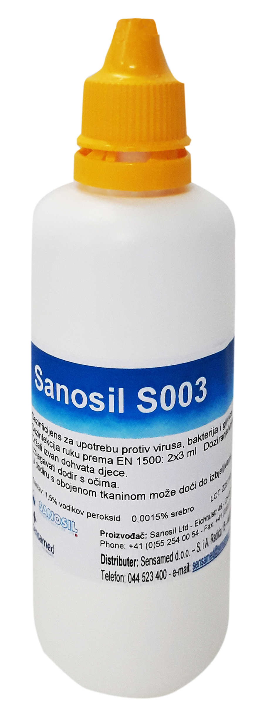 Sanosil S003 sredstvo za dezinfekciju površina i ruku - pakovanje 100 ml