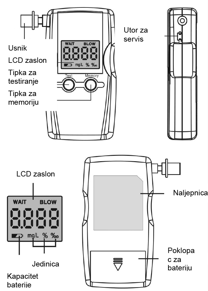 Alkohol tester CA-8005