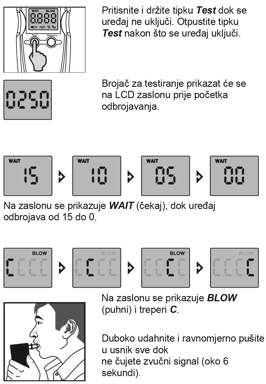 Alkohol tester CA-8005