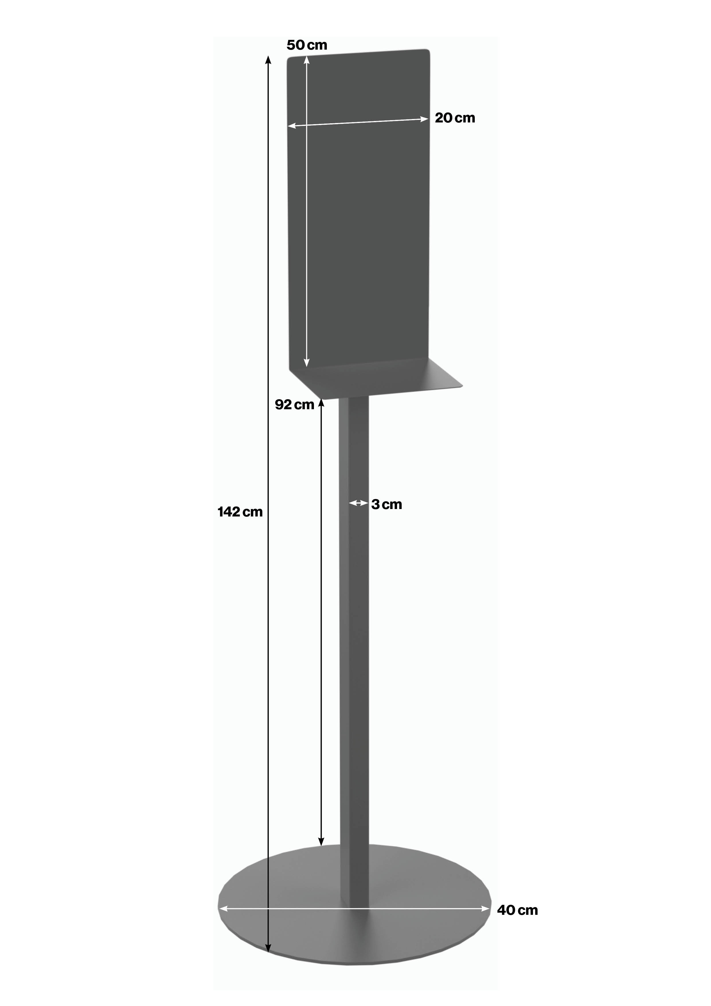 visoki samostojeći stalak za dispenzer
