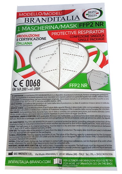 FFP2 NR zaštitna maska za lice pakiranje 50 komada BR150-20/50