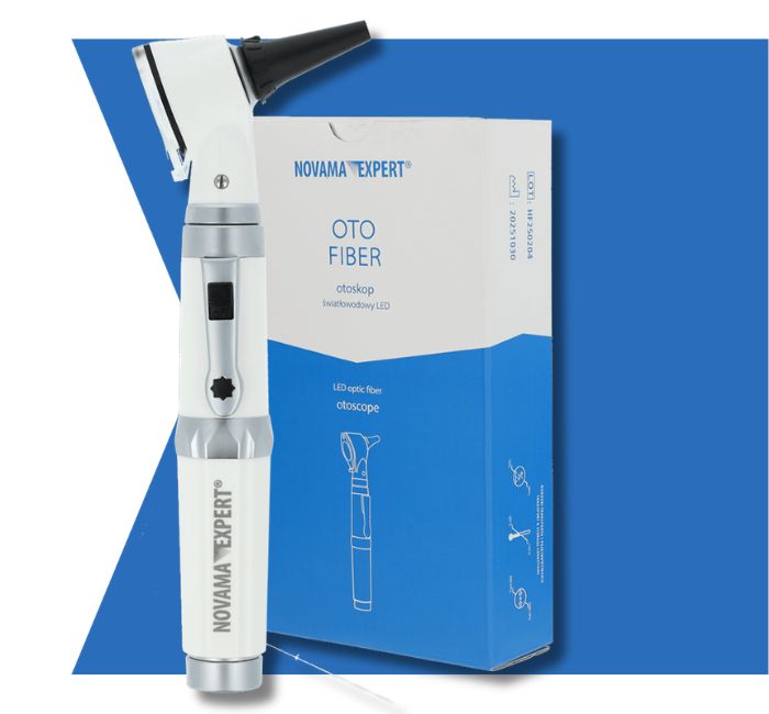 LED fiber optic otoscope