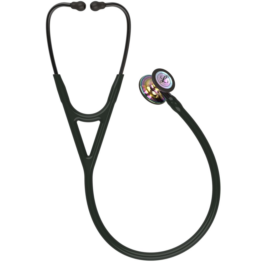 LITT-6240 Littmann stetoskop crne boje crijeva i slušalica te sjajne obrade zvona duginih boja